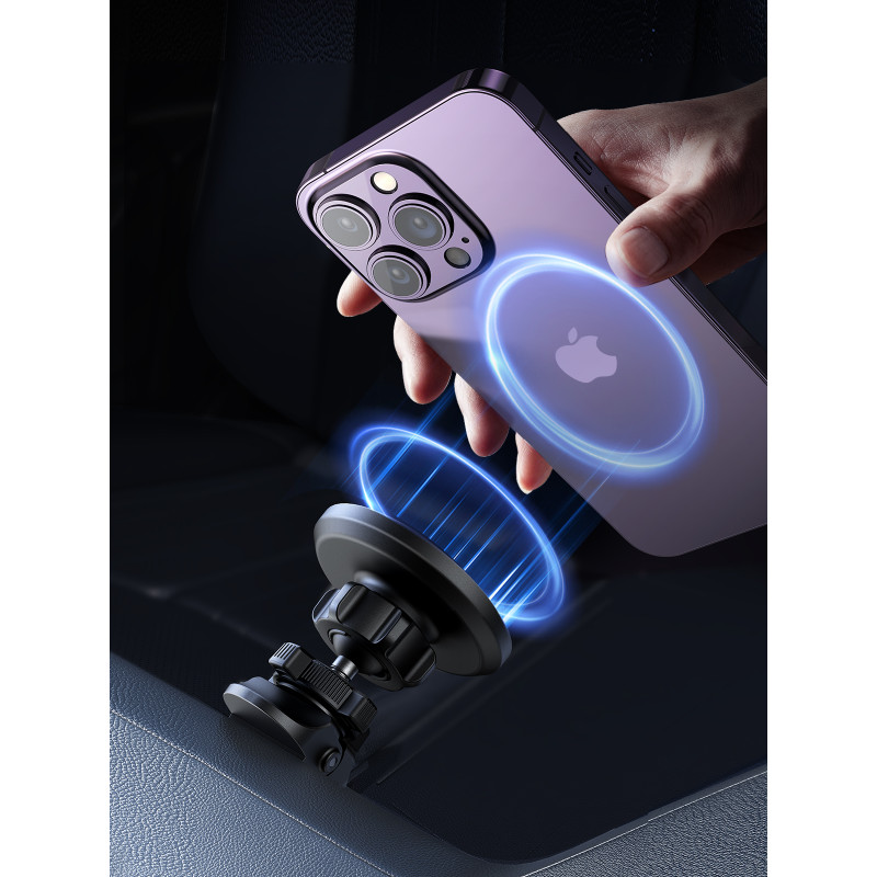 Magnetinis automobilinio telefono laikiklis oro angai, juodas