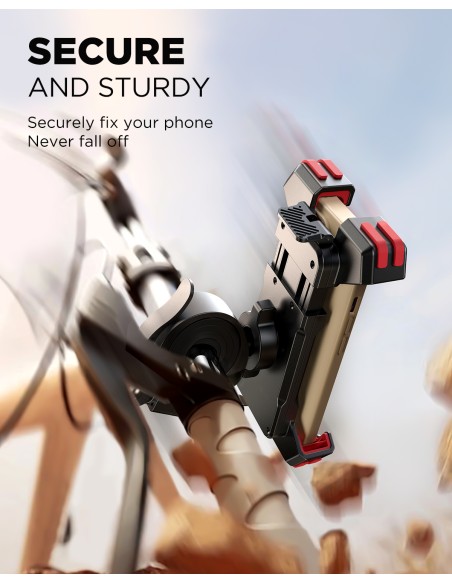 
Dviračio motociklo telefono laikiklis Security Lock juodas
