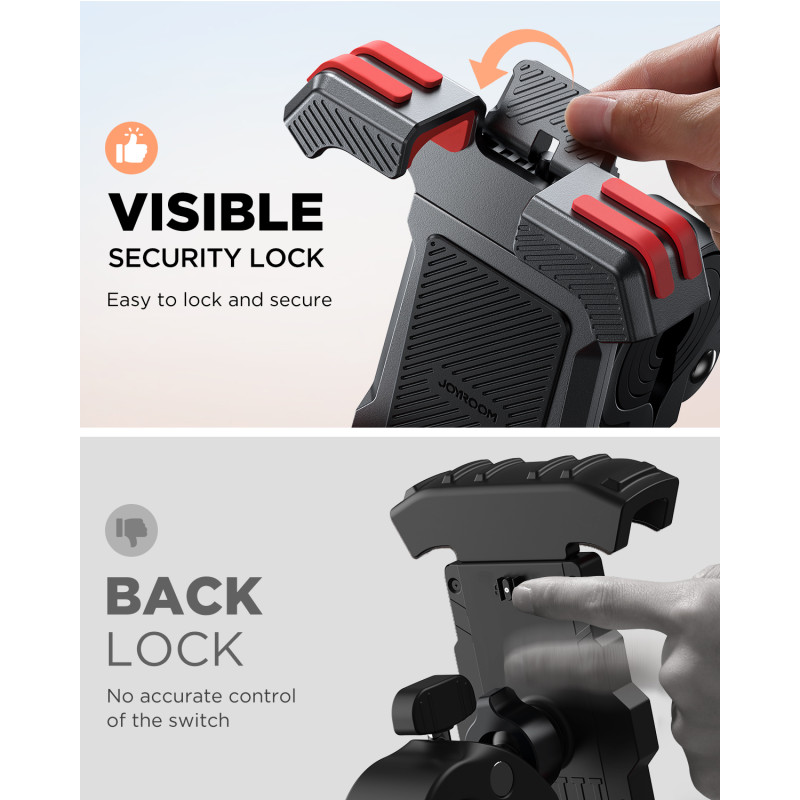 
Dviračio motociklo telefono laikiklis Security Lock juodas
