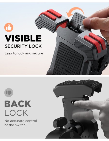 
Dviračio motociklo telefono laikiklis Security Lock juodas
