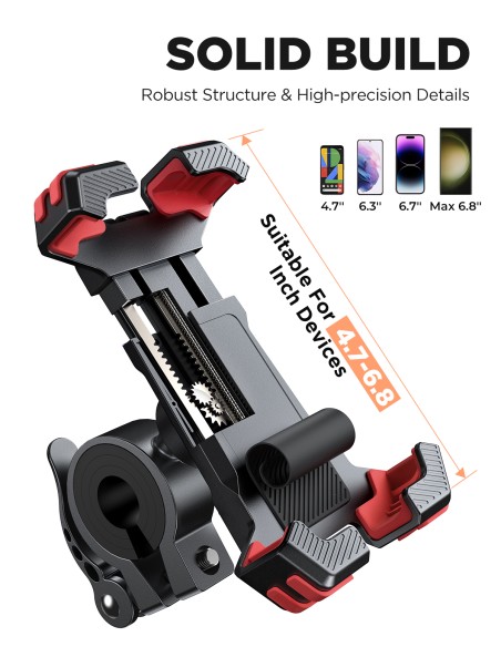 
Dviračio motociklo telefono laikiklis Security Lock juodas
