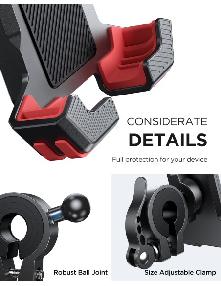 
Dviračio motociklo telefono laikiklis Security Lock juodas
