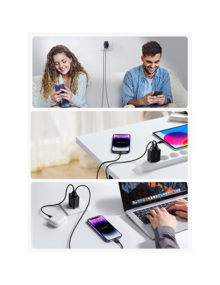 2x USB-A 12W 2,4A tinklo įkroviklis, juodas
 
2x USB-A 12W 2,4A tinklo įkroviklis, juodas