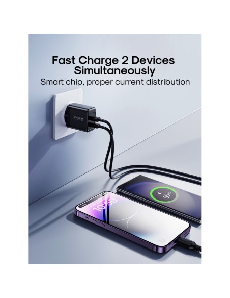 2x USB-A 12W 2,4A tinklo įkroviklis, juodas
 
2x USB-A 12W 2,4A tinklo įkroviklis, juodas