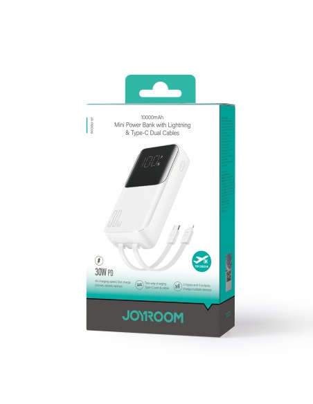 Mini maitinimo blokas 10000mAh su įmontuotais kabeliais JR-PBC06 30W balta
 
Mini maitinimo blokas 10000mAh su įmontuotais kabeliais JR-PBC06 30W balta