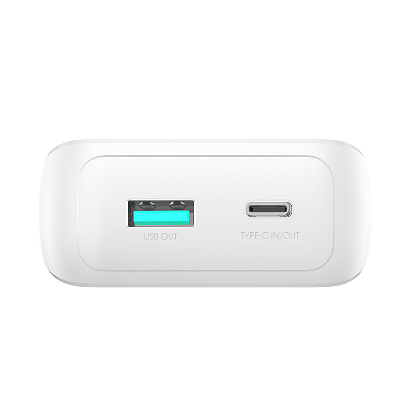 Mini maitinimo blokas 20000mAh su įmontuotais kabeliais JR-PBC07 30W balta