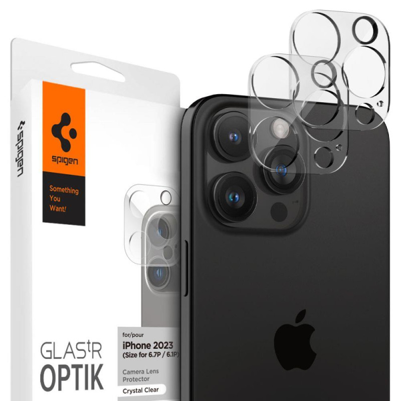 
Kameros dangtelis iPhone 14-15 Pro / Pro Max skaidrus RINKINYS iš 2 vnt.
