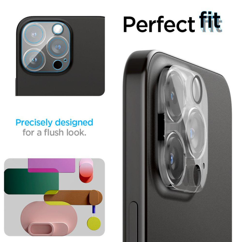 Kameros dangtelis iPhone 14-15 Pro / Pro Max skaidrus RINKINYS iš 2 vnt.