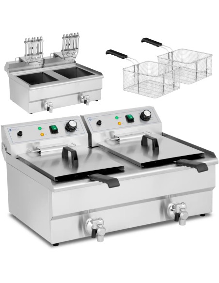 Dviguba dviejų kamerų gruzdintuvė 2 x 16 l 6000 W
 
Dviguba dviejų kamerų gruzdintuvė 2 x 16 l 6000 W