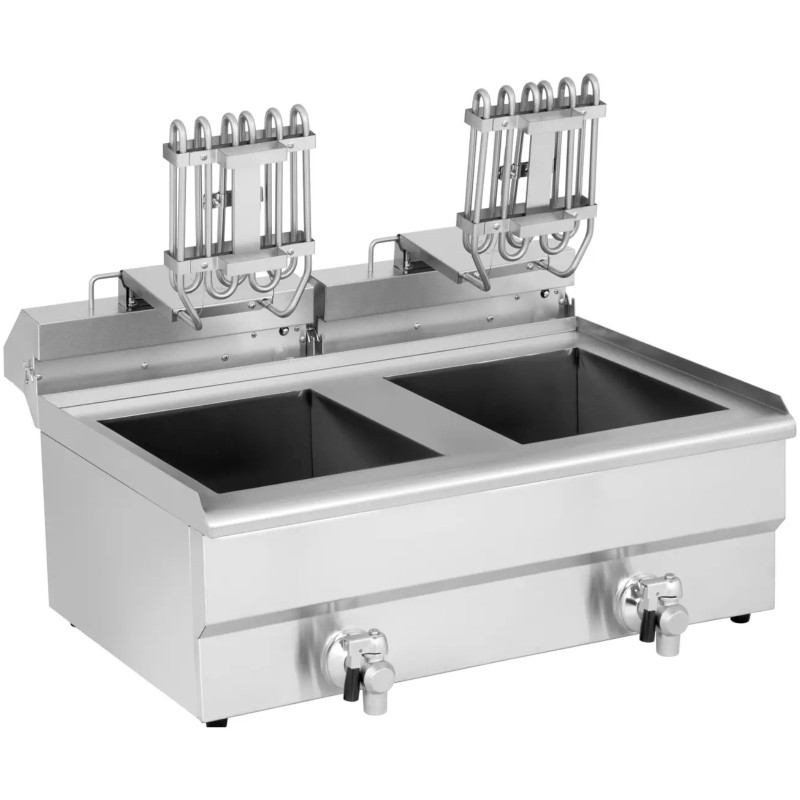 Dviguba dviejų kamerų gruzdintuvė 2 x 16 l 6000 W