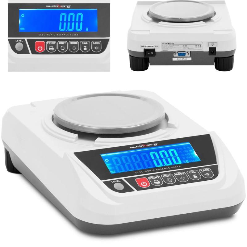
Laboratorinės analitinės svarstyklės LCD RS232 600g / 0,01g
