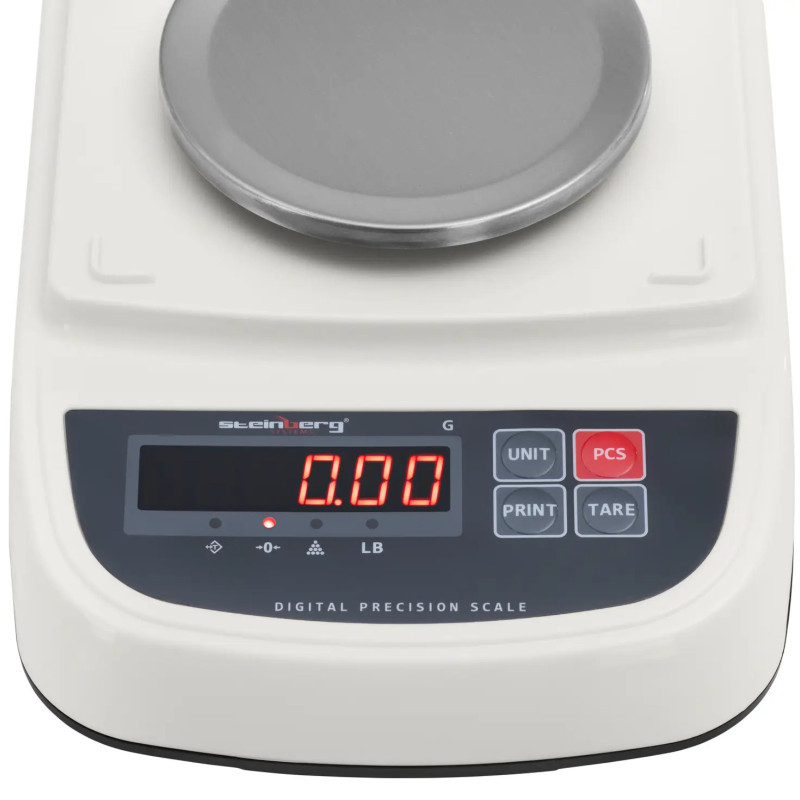 Analitinės laboratorinės svarstyklės su LCD dangteliu RS232 500g / 0,01g