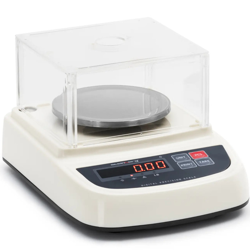 
Analitinės laboratorinės svarstyklės su LED dangteliu RS232 300g / 0,01g
