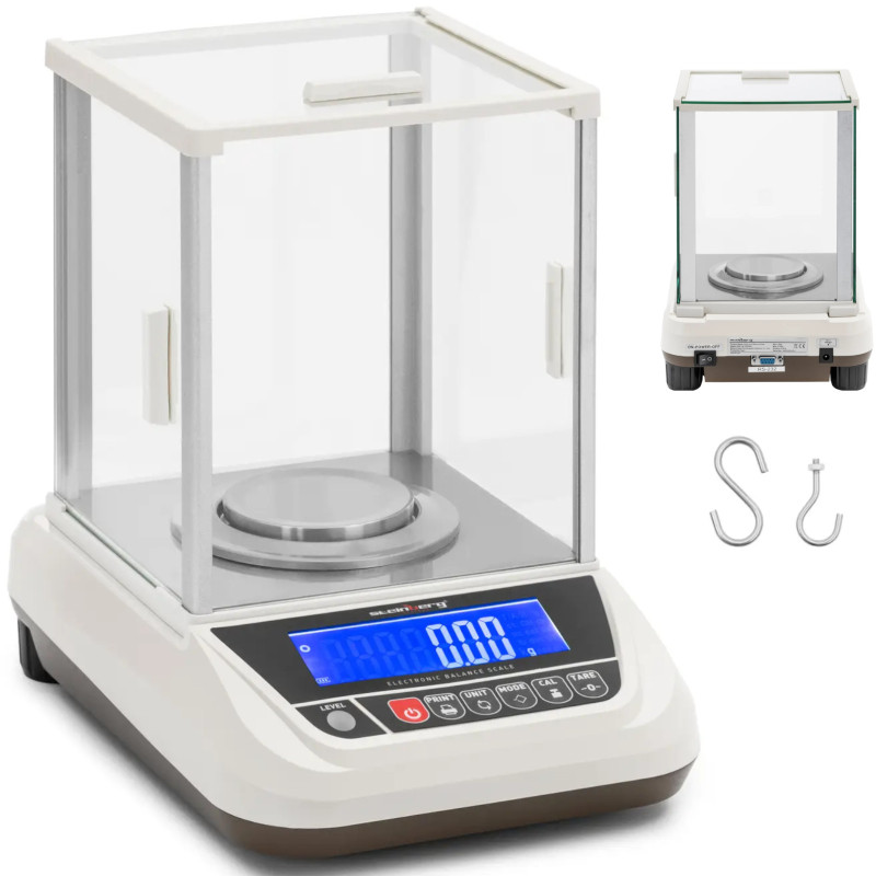 
Analitinės laboratorinės svarstyklės su LCD dangteliu RS232 200g / 0,001g
