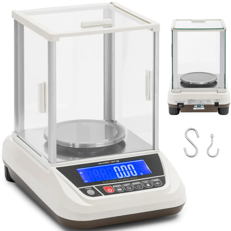 
Analitinės laboratorinės svarstyklės su LCD dangteliu RS232 2000g / 0,01g
