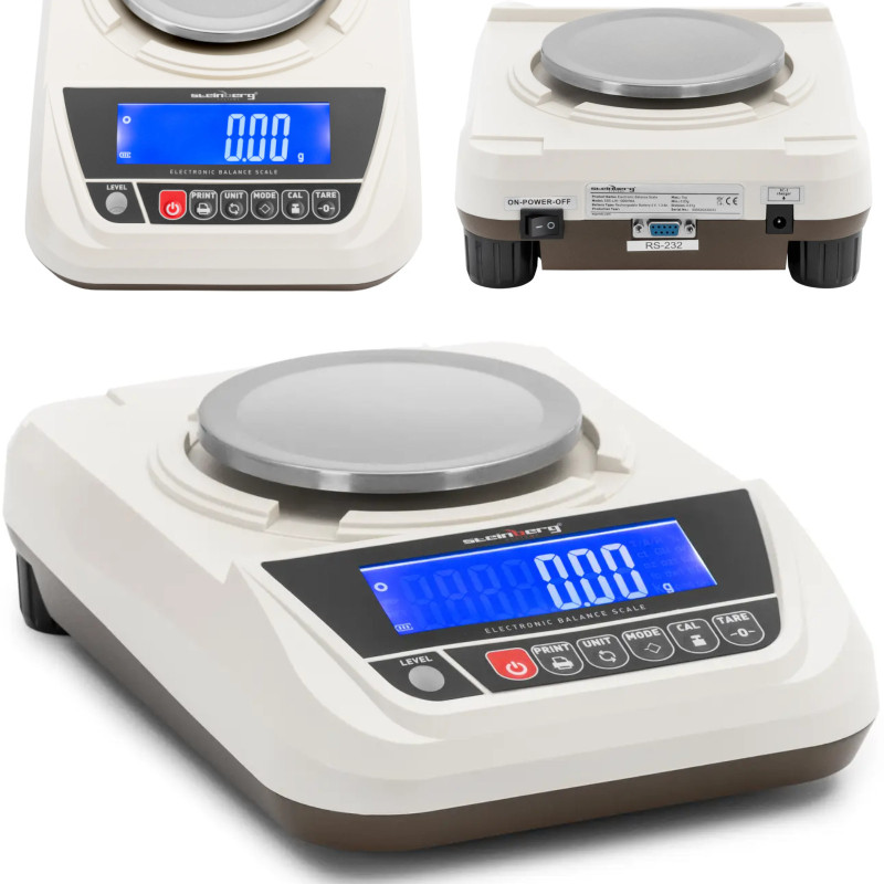 
Laboratorinės analitinės svarstyklės LCD RS232 1000g / 0,01g
