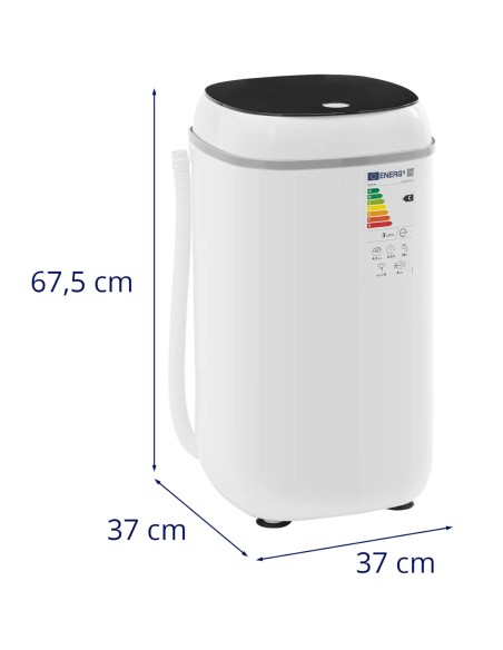 
Mini pusiau automatinė skalbimo mašina su gręžimo funkcija, 4,5 kg, 260 W
