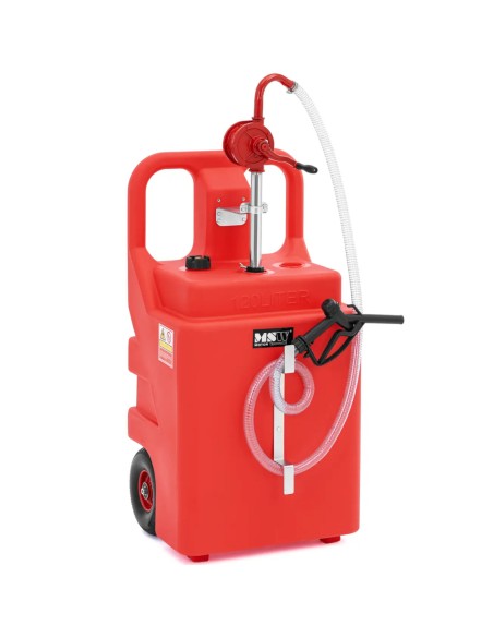 
Nešiojamas kuro bakas su rankiniu siurbliu ant ratų 20 l/ min 120 l
