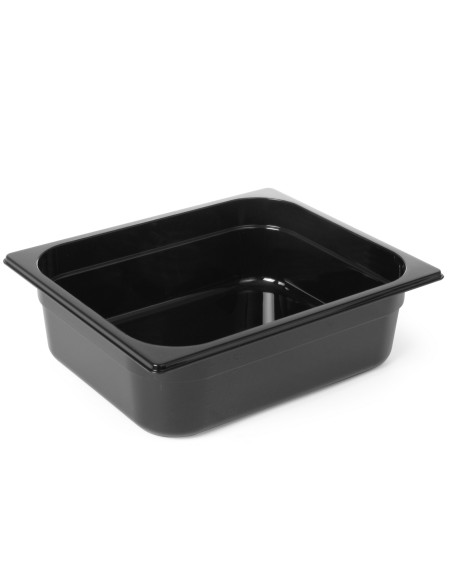 Juodas polikarbonatinis konteineris GN 1/2 H 100 mm - Hendi 862421