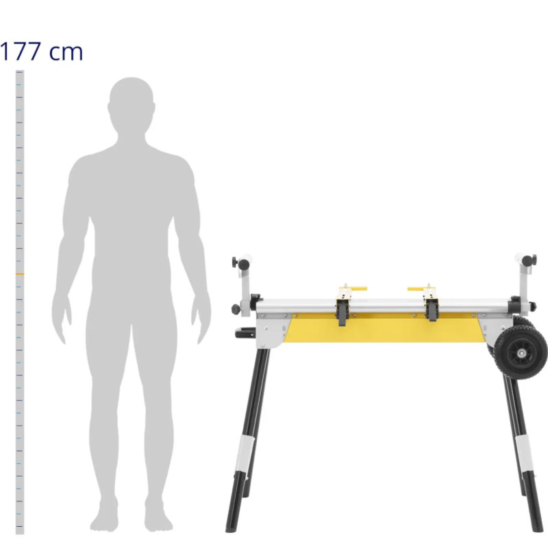 Stalo pagrindas kampiniam pjūklui, sulankstomas, iki 150 kg, 1160-2760 mm