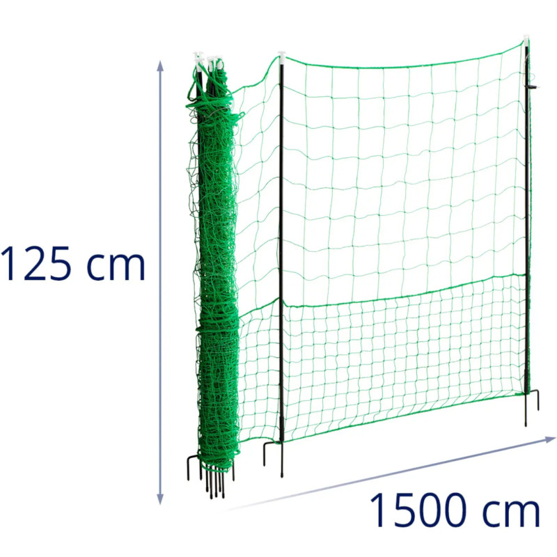 Tinklinė aptvarų veisimo apsauginė tvora paukštėms vištoms 1,25 x 15 m