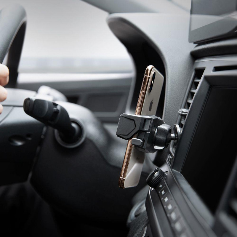 Spigen Click.R telefono laikiklis automobilio orlaidei, juodas
