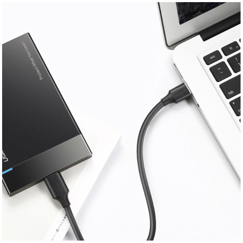 USB 3.0 – USB-C laidas 3A 1m juodas