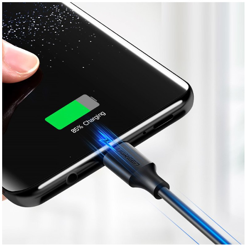 USB 3.0 – USB-C laidas 3A 1m juodas