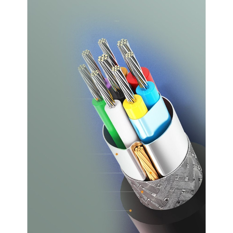 USB 3.0 – USB-C laidas 3A 1m juodas