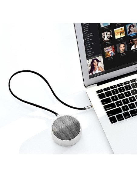 
Plokščias kabelis AUX garso kabelis 3,5 mm mini lizdas 5 m sidabrinis
