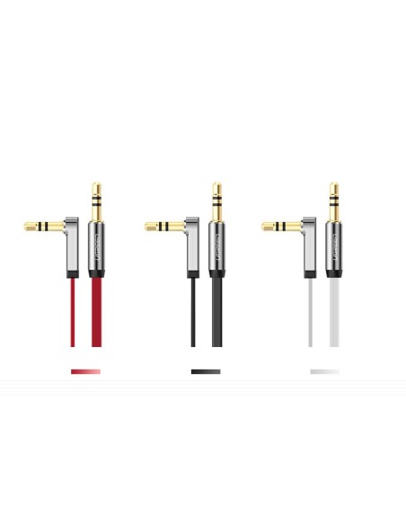 
Plokščias kabelis AUX garso kabelis 3,5 mm mini lizdas 5 m sidabrinis
