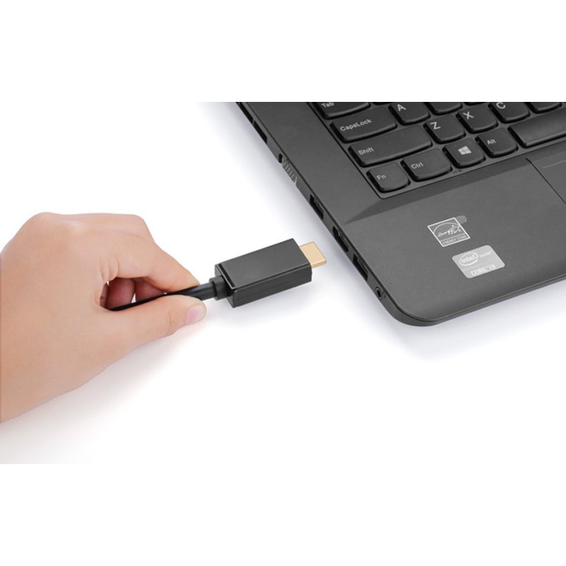 Vienkryptis kabelis iš DisplayPort į HDMI 4K 30Hz 32 AWG 2 m juodas