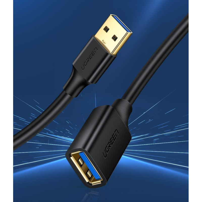 USB 3.0 ilgintuvas, 3 m, juodas