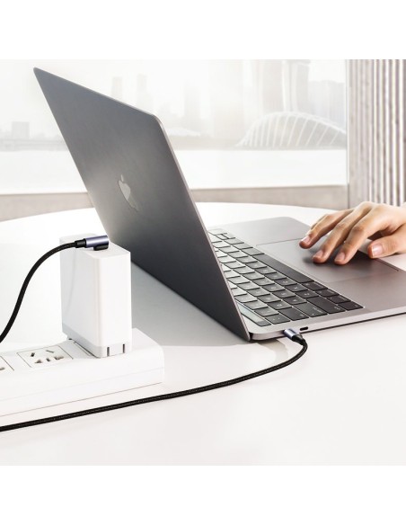 
Kampinis USB-C maitinimo laidas 60W 20V 3A 2m juodos ir pilkos spalvos
