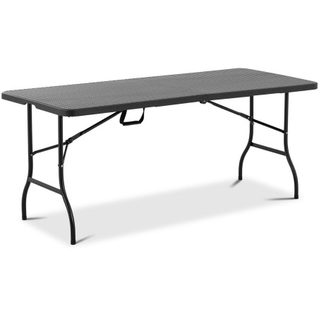 Sodo sulankstomas maitinimo stalas iki 150 kg 1830 x 750 x 740 mm juodas Sodo sulankstomas maitinimo stalas iki 150 kg 1830 x 750 x 740 mm juodas