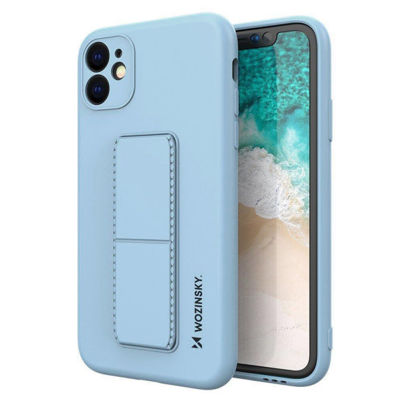 
Silikoninis dėklas su stovu Samsung Galaxy A32 5G Kickstand Case šviesiai mėlynas
