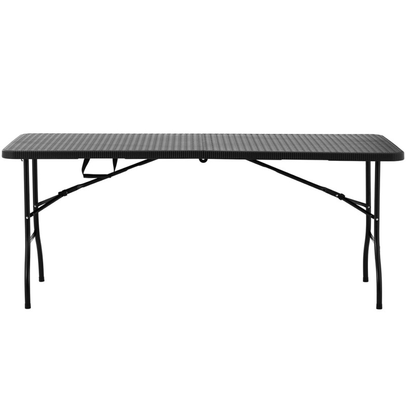 Sodo sulankstomas maitinimo stalas iki 150 kg 1830 x 750 x 740 mm juodas