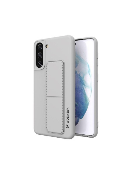 
Silikoninis dėklas su stovu Samsung Galaxy S21+ 5G Kickstand Case pilkas
