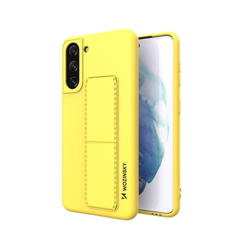 
Silikoninis dėklas su stovu, skirtas Samsung Galaxy S21+ 5G Kickstand Case geltonas
