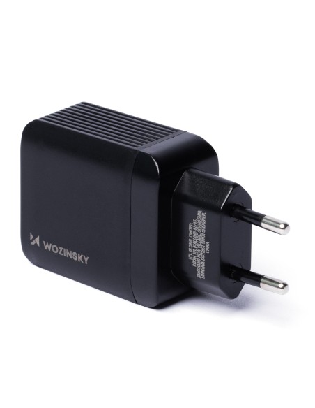 Sieninis įkroviklis su 2 USB prievadais USB-C 20W juodas Sieninis įkroviklis su 2 USB prievadais USB-C 20W juodas