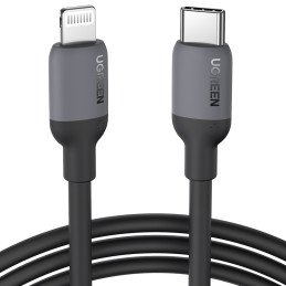 
iPhone USB-C – Lightning PD 20W 1m greito įkrovimo laidas, juodas

