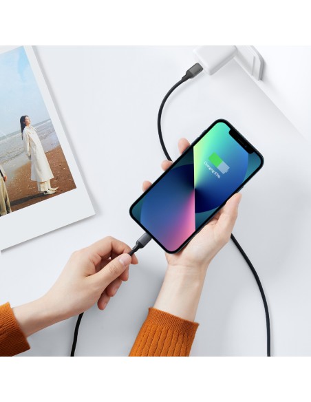 
iPhone USB-C – Lightning PD 20W 1m greito įkrovimo laidas, juodas
