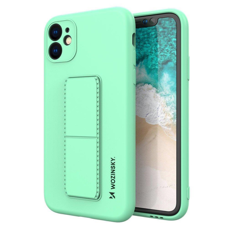 
Silikono dėklas su stovu Samsung Galaxy A72 4G Kickstand Case mint
