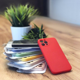 
Silikoninis lankstus patvarus dėklas iPhone 13 mini Color Case raudonas

