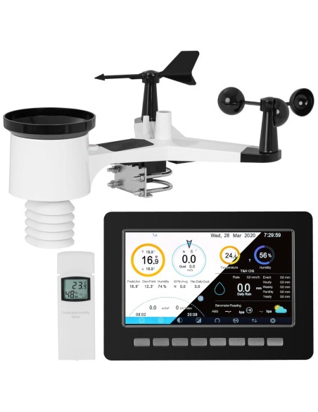 Belaidė oro stotis saulės 7in1 LCD WiFi 100m Belaidė oro stotis saulės 7in1 LCD WiFi 100m