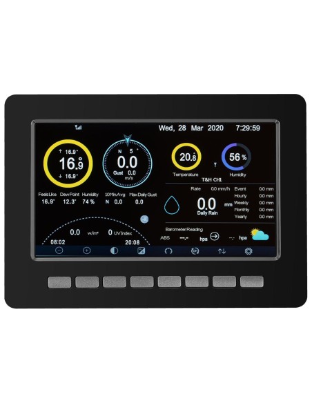 Belaidė oro stotis saulės 7in1 LCD WiFi 100m Belaidė oro stotis saulės 7in1 LCD WiFi 100m