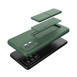 
„Xiaomi Redmi Note 11 Pro Kickstand Case“ silikoninis dėklas su rožiniu stovu
