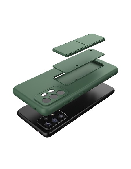 
Silikoninis dėklas su stovu Samsung Galaxy A13 5G Kickstand Case raudonas
