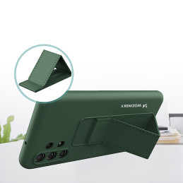
Silikoninis dėklas su stovu Samsung Galaxy A13 5G Kickstand Case rožiniam
