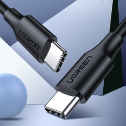 
USB-C laidas įkrovimui ir duomenų perdavimui 3A 3m juodas
